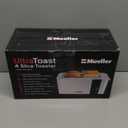 Mueller UltraToast Full Stainless Steel Toaster 4 Slice, Long Extra-Wide Slots for Bagels and Waffles, 6 Browning Levels, LED Display, Cancel/Defrost/Reheat Functions & Removable Tray, Kitchen Gadgets