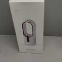 KONSIDEN Desk Fan Bladeless, 11.8 Inch Office Fan Small, Quiet, 3 Speed Adjustment, Touch Control, Easy to Clean, Desk Fans Small Quiet, Ideal for Office, Living Room, Bedroom (Gray/Dark Red)