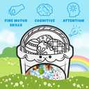 Vango BIZYBOO Colorable Easter Busy Bag Scavenger Hunt - Hidden Object Search Sensory Matching Game for Kids 2 and Up | Includes 6 Non-Toxic Markers (2 Easter Eggs) (S)