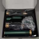 5 in 1 Blow Dryer Brush, Upgrade Hair Dryer Brush Set Negative Ion Air Styler Curling Wrap Air Curler, Hot Air Brush Curling Iron Hair Styling Tools As A Gift for Straight/Curl/Dry/Smooth (Green and Gold)