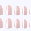 Oval Press on Nails Short Fake Nails, Press on Almond False Nail Full Cover Acrylic Nail for Women and Girls