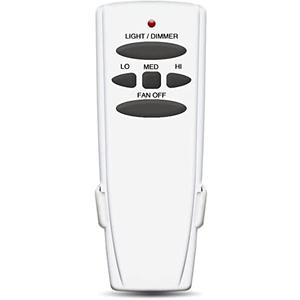 Ceiling Fan Remote Control with Light Dimmer Function Replacement for Hampton Bay UC7078T, No Reverse, Wall Mount Included