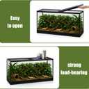 Landhoow 60 Gallon Screen Cover for Hinged Door Pet Reptile Terrarium Screen Cover Large Reptile Terrarium Fish Tank Lid with Center Hinge