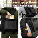 kokkoya Lightweight Tactical Backpacks with Laptop Compartment for Men 40L EDC MOLLE Military Style 17 in Computer with Cup Holder Travel Hiking Daypack