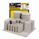Scotch Felt Pads 199 PCS Beige, Felt Furniture Pads for Protecting Hardwood Floors, Round, Assorted Sizes Value Pack, Self-Stick Design, Protecting from Nicks, dents and Scratches (FP845-199NA)