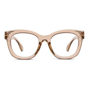 Women's Center Stage Focus Soft Square Reading Glasses, Tan, +2.00