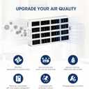 MARRIOTTO Replacement for Whirlpool Refrigerator Air Filter, Compatible with W10311524, Kenmore, FreshFlow, AIR1, W10335147, 2319308, W10315189, 2319303, 1876318, Jenn-Air, KitchenAid(5 Pack)