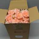 Geosar 8 Bundles Artificial Peonies Flowers Fake Silk Peony Bouquet Faux Peonies Flowers Bulk for Decoration Vase Floral Arrangements Wedding Party Table (Peach Pink,Light Pink)
