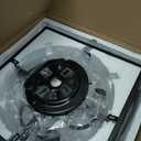 Farmhouse Caged Ceiling Fans with Lights and Remote Control,Rustic Black Chandelier Fan with Deer Design Square,Flush Mount Low Profile Fandelier for Bedroom,Dining Living Room,Foyer (D22.2 inch)