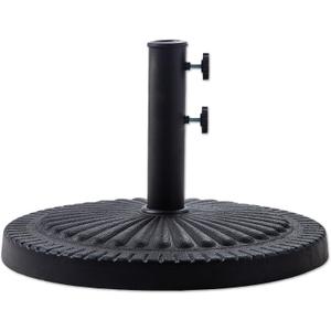 Helios&Hestia 40 lb Heavy Duty Round Resin Patio Umbrella Base Stand Weight for Outdoor Market Table Umbrella, Black
