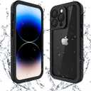 Lanenas for iPhone 14 Pro Max Case, 14 Pro Max Waterproof Case with Built-in Screen Protector, Full Body Heavy Duty Phone Case Dustproof Shockproof Case Cover for iPhone 14 Pro Max 6.7inch Black