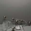 Island Light for Kitchen, 4-Light Linear Chandelier Pendant Lighting for Kitchen Island, Brushed Nickel Dining Room Light Fixture Over Table with Clear Glass Shades