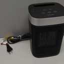 mall Portable Space Heater for Indoor Use - VOCRS 1500W PTC Electric Heater with Thermostat, Remote Control, 12H Timer, Eco and Fan Mode, Rapid and Safe Heating for Bedroom, Office