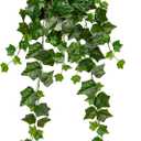 Briful Fake Hanging Plant Greenery Real Touch Sage Ivy Vine Hanging Bush Plants Artificial with Hemp Rope Silk Plants for Home Wall Decor 39.4'' Wedding Ceiling Decoration