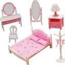 Realistic Miniature Doll Furniture for Dollhouse Bedroom Decor Desktop Mini Decor with Craftsmanship for Play and Mini House Scenes