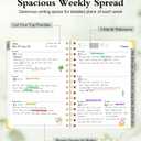 2026 Planner, Hardcover Leather Weekly and Monthly Planner, January 2026 - December 2026, Spiral Yearly Agenda Organizer Book 2026 with Tabs, Daily Calendar Planners for School Work Home, A4 (8.5" x 11"), White