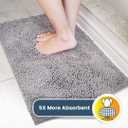 Muddy Mat | Super Absorbent Door Mat Indoor, Microfiber Quick Dry Chenille Entryway Rug, Non-Slip Front Door Mat, Indoor Mats for Entryway, Machine Washable Pet Rug, Grey 36"x120"