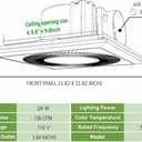 Bathroom Exhaust Fan with LED Light Ceiling Mount Ventilation Fan 136 CFM 1.0 Sones 4 Inch Duct Quiet Bathroom Vent Fan with Light Combo 6000K for Home Bath Office Hotel