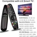 Voice-Magic-Remote-LG-Smart-TV-Remote-Control-Replacement for LG TV Remote for UHD OLED QNED WebOS ThinQ AI Smart TV Original Magic Remote AKB75855501 MR20GA Netflix/Prime/Google/Alexa Voice/Pointer