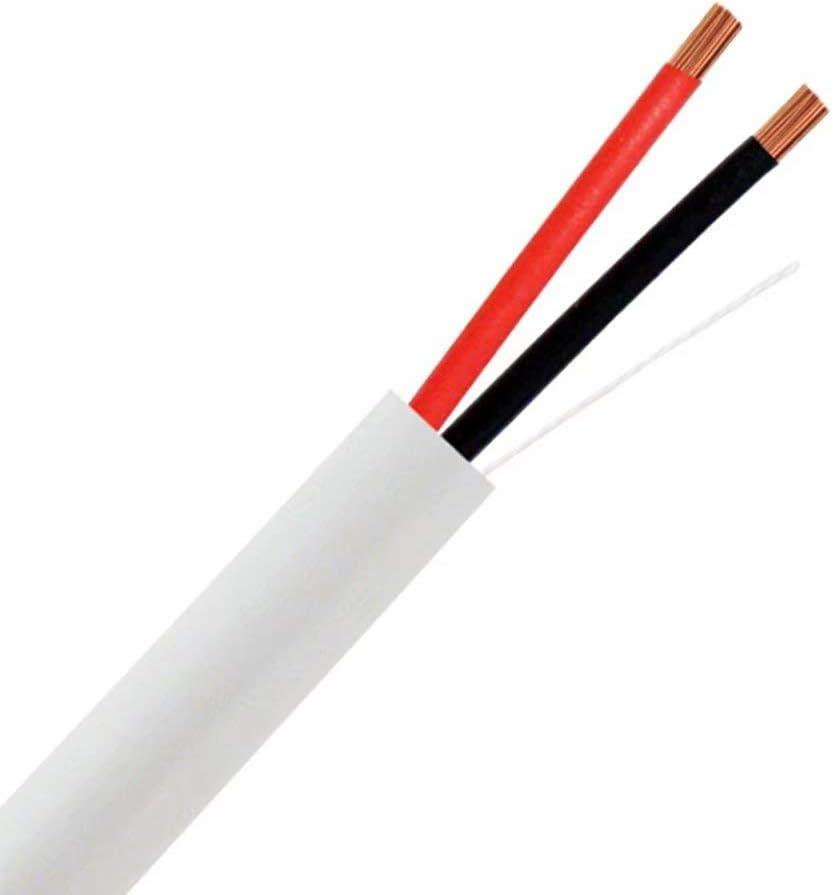 14AWG 2Conductor Speaker Wire 200Feet White 99.9% Oxygen Free Copper ETL Listed & CL3 Indoor Speaker Cable (200Feet60Meter, 14-2 Whit)