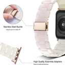 HOPO Compatible With Apple Watch Band Thin Lightweight Resin Strap Bracelet Fashion Wristband Replacement For iWatch Bands Series Ultra 11 10 9 8 7 6 5 4 3 2 1 SE for Women Men
