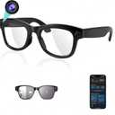 AI Smart Glasses with 8MP HD Camera Continuous 1200P Video Recording Real-Time Voice Translation (100+ Languages), AI Object Recognition & Q&A, Open-Ear Bluetooth Music, Travel and Sports