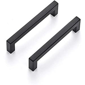 Ravinte 32 Pack 5 Inch Kitchen Square Cabinet Handles Matte Black Pulls Black Drawer Pulls Kitchen Cabinet Hardware Handles