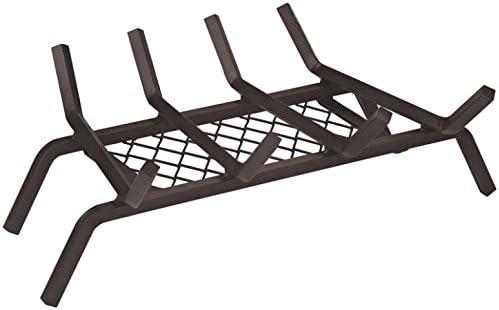 Rocky Mountain Goods Fireplace Grate with Ember Retainer - 1/2 Heavy Duty Cast Iron -Heat Treated for Hottest Fires - Retainer for Cleaner More efficient fire - Weld has (18")