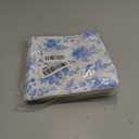 100 Pack Blue Floral Cocktail Napkins Blue and White Floral Toile Paper Napkins Floral Paper Napkins for Bridal Baby Shower,Tea Garden Party,Wedding Floral Birthday Party Supplies Decor (White)