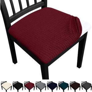 Dining Chair Seat Covers, Washable Dining Room Chair Seat Covers Set of 6, Removable Kitchen Seat Covers Chair Covers for Dining Chairs