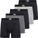 Dickies 5 Pack Mens Boxer Briefs With Pouch, Moisture Wicking Performance Underwear For Men (Black, S)