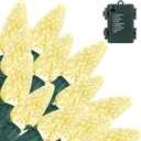 Brightever C6 Battery Christmas Lights, 70FT 200LED Christmas Tree Lights with Timer & 8 Lighting Modes, Battery Operated String Light for Xmas Indoor Outdoor Yard House Decor, Warm White, 1-Pack