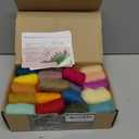 Woolbuddy Wool Roving Kit - 40 Vibrant Corriedale Wool Colors for Wet & Dry Felting Soft, Carded Core Wool for Beginners & Artists Premium Felting Supplies