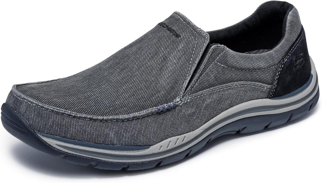 Skechers Men's Expected Avillo Relaxed-Fit Slip-On Loafer (15 Wide, Black)
