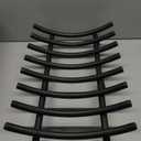 1Pcs 21inch Fireplace Grate, Heavy Duty Solid Steel Fireplace Log Grate with 6 Support Legs,Black Firewood Rack Outdoor for Backyards Courtyards Terraces Fireplaces