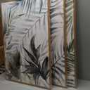 Large Framed Canvas Wall Art - Natural Float Framed Tropic Leaf Pictures Wall Art Prints for Living Room Decor Green Plants Artwork for Bedroom Kitchen Home Office Decoration 72" X 36" Set of 3 (Sage)