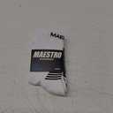 Maestro Soccer Grip Socks for Men and Women with Non-Slip Pads - Anti-Slip Socks Ideal for Football, Basketball, Sports (Medium, White)