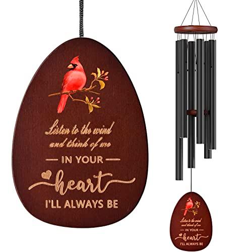 Cardinal Wind Chimes in Memory of Loved One,Sympathy Wind Chimes Memorial Wind Chime for Loss of a Loved One Mother Father,Cardinal Gifts & Sympathy Gift for Bereavement,Condolence,Funeral