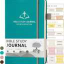Daily Christian Bible Study Journal for Women & Men, 8.27x5.83” A5 Hardcover Prayer Notebook for Church, Sermon & Devotional Notes, PU Leather Cover with Elastic Band & Pen Loop. (Lake Blue)