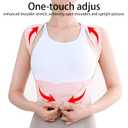 Back Brace Posture Corrector for Women and Men Shoulder Straightener Hunchback Adjustable Support Upper Comfy Correction Back Pain Relief Scoliosis Lumbar Spine Upgraded (Pink, Medium) (Pink)