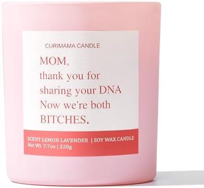 Gifts for Women, Funny Birthday Gifts for Moms, Mother Birthday Gift from Daughter, Lavender Soy Candle for Mama Mum, Funny Gift Ideas for Women, 6 Pack