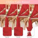 12 Pack Red Table Runner 10ft Romantic Chiffon Table Runner for Wedding Baby Shower and Birthday Party Cake Table Decorations(120 x 12 in)
