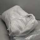 Serta Goose Feather Down Fiber Cotton Comforter Queen Size - 100% Cotton Duvet Insert - Hotel Luxury Hypoallergenic Bedding Comforter All Season Medium Warmth 90 x 90 Inch White