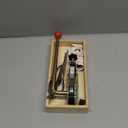 Artcome Heavy Duty Macadamia Nut Cracker Tool with 1 Crab Cracker, 2 Wide Crab Forks, Wood Handle Base with Rectangular Wooden Box Base for Walnuts, Almonds, Pecans, Hazelnuts, Macadamia Nut, etc