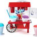Nostalgia Kool-Aid Snow Cone Shaved Ice Machine - Retro Table-Top Slushie Machine Makes 20 Icy Treats - Includes 2 Reusable Plastic Cups & Ice Scoop - Red