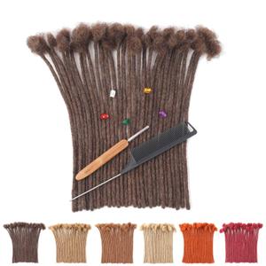 4# Dark Brown Loc Extensions Human Hair Dreads Extensions for Men Women Dreadlock Extensions Real Human Hair Locs Extension Full Handmade Permanent Locs Hair Extensions (0.6cm 4# 12 Inch 30 Strands)