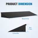 Nilight 1.6" Rise Threshold Ramp for Doorways, 19.7" Wide Low Profile Rubber Smooth Access Door Ramp for Doorway, Curb, Home Steps, Bathroom