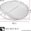 Weber® Hinged Charcoal Cooking Grate for 22" Grills, Charcoal Components