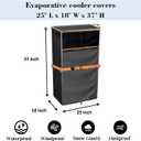 Evaporative Air Cooler Cover,600D Heavy Duty Waterproof Swamp Cooler Covers for Outside Units,Compatible with Hessaire MC37M,MC37A,MC37V,3100 CFM Evaporative Cooler,25" L x 18" W x 37" H