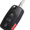 NPAUTO Key Fob Replacement for Audi A4 A6 A8 S4 S6 S8 TT RS6 Cabriolet 1997-2005 - Uncut Keyless Entry Remote Control Car Flip Key Fobs (MYT8Z0837231,4D0837231E, 4D0837231P)